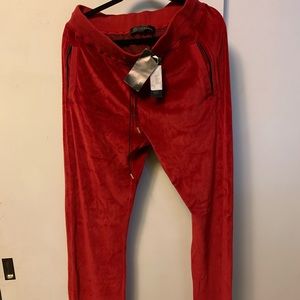 New Versace velvet sweat pant with tags